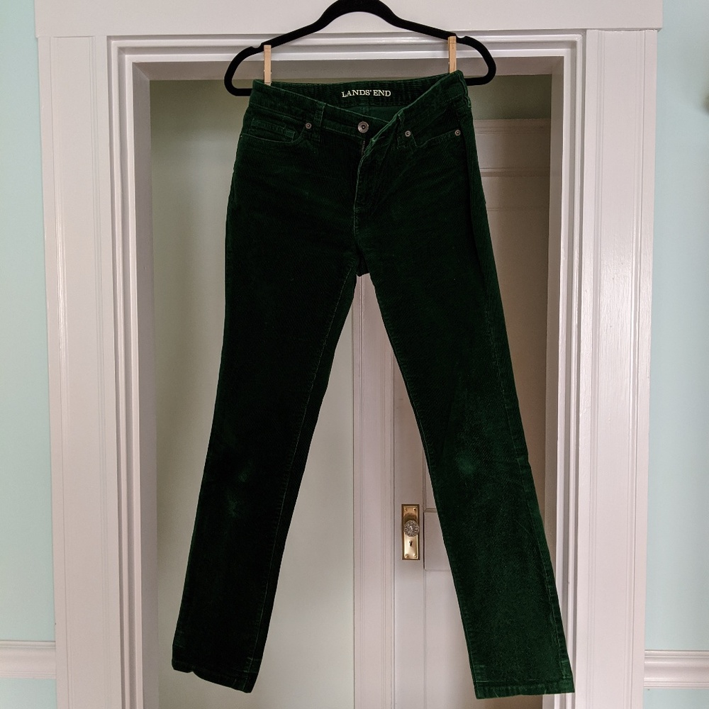 Lands End green corduroy pants